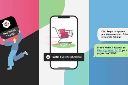 Tre novità in casa TWINT: Business Portal App per rivenditori, Express Checkout e link di pagamento